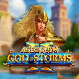 Age Of The Gods: God Of Storms 2 logo by Playtech at Rizz Casino