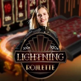 Lightning Roulette slot icon by Evolution, available at Rizz Casino